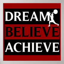 Dream Believe Achieve Weightlifting Poster