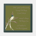 Dream Bird Serenity Prayer Magnet