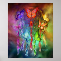 Dream Catcher - Rainbow Dreams Art Poster/Print