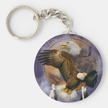 Dream Catcher - Spirit Eagles Art Keychain