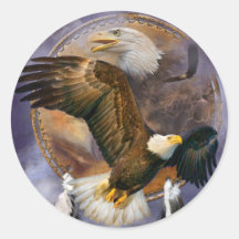 Dream Catcher - Spirit Eagles Art Stickers
