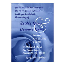 Dreamy Blue Rose Premium Wedding Collection Invite