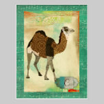 Dreamy Bronze Camel Monogram  Postcard postcards