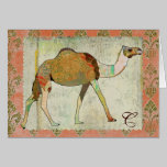 Dreamy Camel Monogram Notecard cards