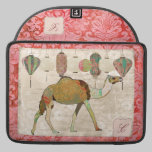 Dreamy Camel  Monogram Red Damask   Macbook Sleeve macbook sleeves