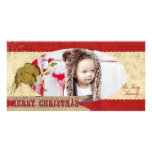 Dreamy Camels Ivory & Red  Christmas Photo Card