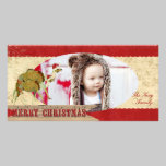 Dreamy Camels Ivory & Red  Christmas Photo Card photo cards