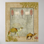 Dreamy Camels Vintage Poster
