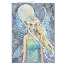 Dreamy Celestial Fairy Card by Molly Harrison