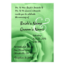 Dreamy Mint Green Rose Premium Wedding Collection Invitation