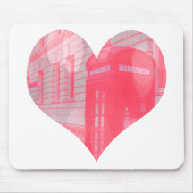 Dreamy Pink Telephone Box Mousepads