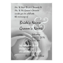 Dreamy Silver Rose Premium Wedding Collection Invitations