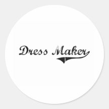 Dress Maker Professional Job Round Sticker