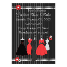 Dress Shop Daisy Theme Custom Announcements