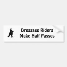 Dressage Riders Half Pass Bumper Sticker