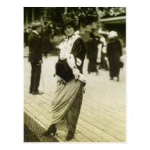 Dressed up at the races post card