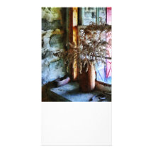 Dried Flowers on Windowsill Photo Greeting Card