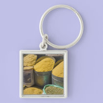 Dried pasta and beans for sale, Marrakech, 2 keychains