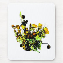 Dried Rose Arrangement yellow theme Mousemats