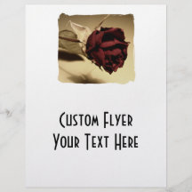 Dried Rose Photograph - Colour Personalized Flyer