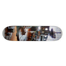 Drill Press Near Window Skate Board Deck
