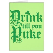 Drink Til You Puke Card
