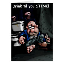 Drink til you stink card