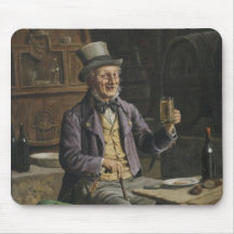 Drinking Beer Painting Mousemat