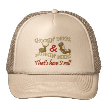 Drinking Beer & Shooting Deer Mesh Hats