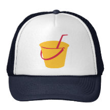 Drinking bucket mesh hat