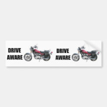 Drive Aware - Motorcycle Bumper Stickers
