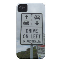 Drive On Left in Australia Sign iPhone 4 Cases