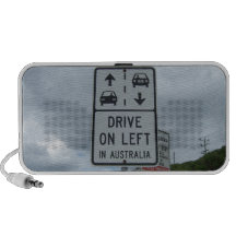 Drive On Left in Australia Sign Notebook Speakers