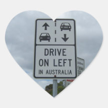 Drive On Left in Australia Sign Sticker