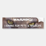 Driving Wildlife Safety Cougar Eyes Bumper Sticker