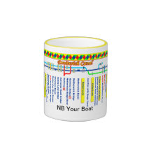 Droitwich Canal Route Map Mugs