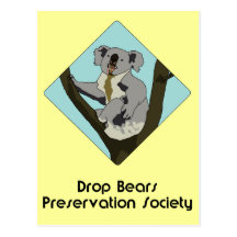 Drop Bears Preservation Society Post Cards