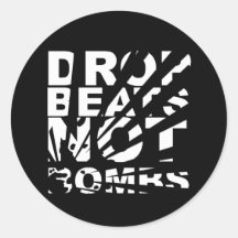 Drop Beats Not Bombs Explosion Sticker