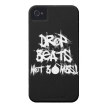 Drop Beats Not Bombs iPhone 4 Case-Mate Case