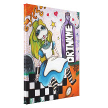 Drop Dead Alice Wrapped Canvas Gallery Wrapped Canvas