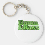 Drum and Bass Green Keychain