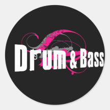 Drum and Bass Mob Round Sticker