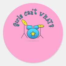 Drum Set - Blue Stickers
