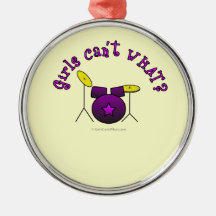 Drum Set - Purple Christmas Ornament