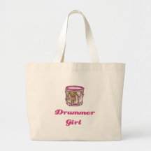 Drummer Girl Canvas Bag