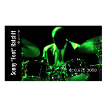 Drummer Musician for Music Business Card
