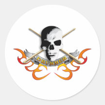 Drummer skull C Stickers