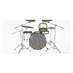 Drums: White Drum Kit: 3D Model: Photo Card Template