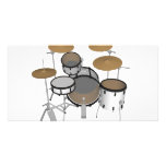 Drums: White Drum Kit: 3D Model: Picture Card