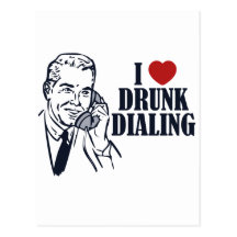 Drunk Dialling Post Card
